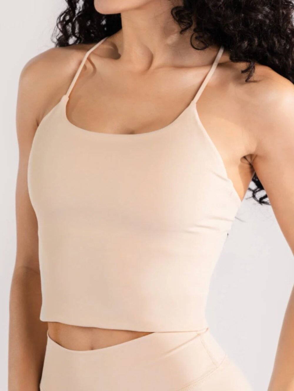 NEW EMANH Serene Crisscross Tank Top + Compression Yoga Shorts